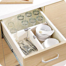 Load image into Gallery viewer, Shop here zixijiaju 3pcs adjustable plastic drawer dividers organizer in home kitchen for clothes in bedroom bathroom storage organizers