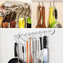 Load image into Gallery viewer, Shop here 15 pcs round s shaped hooks s hanging hooks hangers in polished stainless steel metal for kitchen bedroom and office