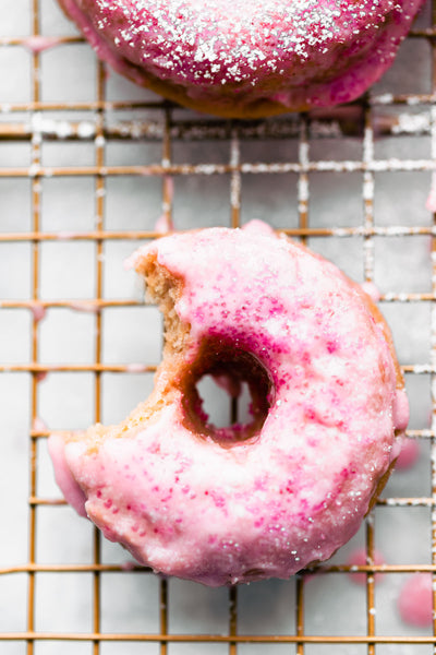 Strawberry Cake Glazed Donuts (Baked)