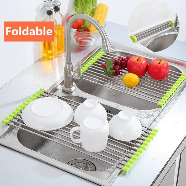 Foldable Over Sink  Dish Drying Rack