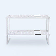 Load image into Gallery viewer, Amazon best lxjymxkitchen storage rack multi function rack kitchen rack stainless steel telescopic lower sink rack multi layer storage rack floor storage rack