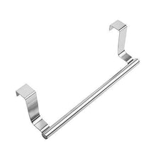 Load image into Gallery viewer, Order now mziart modern towel bar with hooks for bathroom and kitchen brushed stainless steel towel hanger over cabinet 9 inch