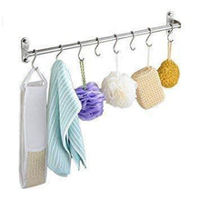 Load image into Gallery viewer, Try unitendo multifunction towel rack hanger hanging rack pan pot rack kitchen utensils organizer racks for kitchen and bathroom accessories in 31 stainless steel with 15 hooks