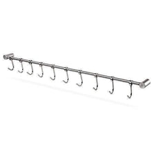 Load image into Gallery viewer, Best seller  squelo kitchen rail rack wall mounted utensil hanging rack stainless steel hanger hooks for kitchen tools pot towel