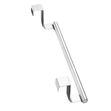 Load image into Gallery viewer, Organize with mziart modern towel bar with hooks for bathroom and kitchen brushed stainless steel towel hanger over cabinet 9 inch