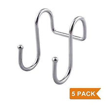 Load image into Gallery viewer, Latest yumore s hook pro chef kitchen tools stainless steel double s hooks set kitchen spoon pan pot holder rack heavy duty s hook for door shelf storage organizer bathroom bedroom and office pack of 5