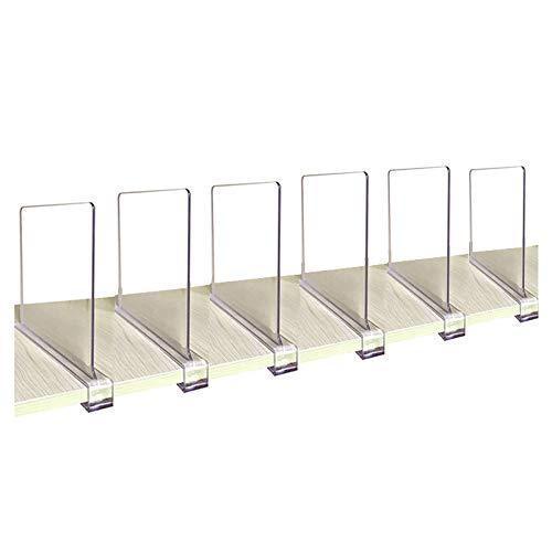 Top rated cy craft acrylic shelf divider wood shelf dividers clear closet shelf separators clothing organizer perfect for bedroom shelving organization and kitchen cabinet shelf storage 6 pcs