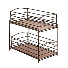 Load image into Gallery viewer, Discover the seville classics 2 tier sliding basket drawer kitchen counter and cabinet organizer bronze
