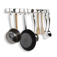 Load image into Gallery viewer, Selection wallniture kitchen bar rail pot pan lid rack organizer chrome 30 inch set of 2