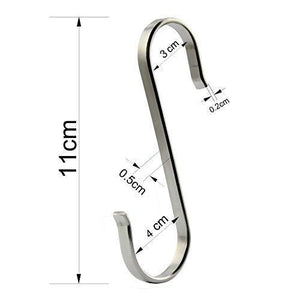 Products ruiling 6 pack size x large flat s hooks heavy duty genuine solid 304 stainless steel s shaped hanging hooks kitchen spoon pan pot hanging hooks hangers multiple uses
