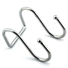 Load image into Gallery viewer, Get ruiling 10 pack double s shaped hooks chrome finish steel s hook cookware universal kitchen hooks sturdy hanging hooks multiple uses for bathroom towels garden plants