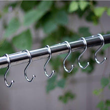 Load image into Gallery viewer, Home ruiling 10 pack double s shaped hooks chrome finish steel s hook cookware universal kitchen hooks sturdy hanging hooks multiple uses for bathroom towels garden plants