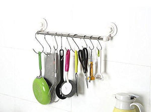 Buy now prudance small round s shaped stainless steel hanging hooks set with 10 hooks ideal for pots pans spoons other kitchen essentials perfect for clothing