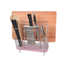 Load image into Gallery viewer, Amazon best miniinthebox multifunction 304 stainless steel kitchen tools shelf chopsticks knife cutting board organizer rack