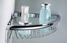 Load image into Gallery viewer, Discover the beelee rustproof corner triangular bath shelf shower caddy wall mounted stainless steel basket dishrack for shampoo conditioner bathroom kitchen organizer