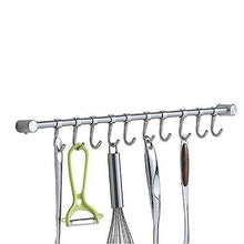 Load image into Gallery viewer, Amazon best vidwala kitchen wall hanging cookware rack with adjusted hooks wall mount rail utensil storage organizer rcks neatly organizes stainless steel