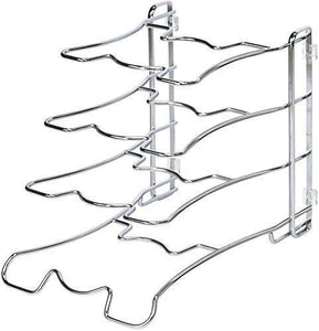 Discover the 2 pack arcafest kitchen cabinet pan and pot cookware organizer rack holder chrome