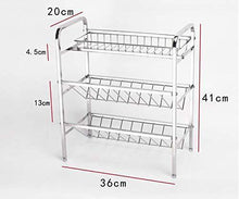 Load image into Gallery viewer, The best spice rack organizer fresh household 3 tier spice jars bottle stand holder stainless steel kitchen organizer storage kitchen shelves rack silver