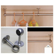 Load image into Gallery viewer, The best reekey 4 pack clothes hanger hanging tube base curtain end bracket support kitchen organizer 0 75