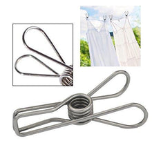 Load image into Gallery viewer, Order now pingovox stainless steel clothes pins utility clips hooks clothespin clothesline clip for outdoor indoor drying home laundry office cord clothespins kitchen tools fastener socks scarfs