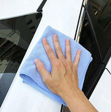 Load image into Gallery viewer, Shop here vibrawipe microfiber cloth pack of 8 pieces all blue microfiber cleaning cloths high absorbent lint free streak free for kitchen car windows