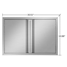 Load image into Gallery viewer, Purchase mornon bbq access door 304 stainless steel outdoor kitchen doors for grilling station outside cabinet barbeque grill 30 51 x 20 98inch