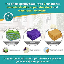 Load image into Gallery viewer, Great cleaning rags thmer 18 pcs microfiber cleaning cloths for kitchen car windows glass bathroom highly absorbent no fabric soft microfiber 12x16 inches