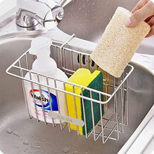 Load image into Gallery viewer, Products chilholyd sponge holder sink caddy sink organizer caddy kitchen brush soap stainless steel hanging drain basket for soap brush dishwashing liquid sink organizer drainer rack