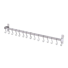 Load image into Gallery viewer, Shop kes kitchen rail rack wall mounted utensil hanging rack brushed stainless steel hanger hooks for kitchen tools pot towel 15 sliding hooks kur209s80 2