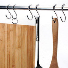 Load image into Gallery viewer, Organize with yumore s hook pro chef kitchen tools stainless steel double s hooks set kitchen spoon pan pot holder rack heavy duty s hook for door shelf storage organizer bathroom bedroom and office pack of 5