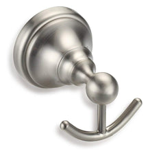 Load image into Gallery viewer, Shop here maykke boulder double towel and robe hook for bathroom shower or kitchen solid brass bath robe holder coat hanger in bedroom 3 colors to choose from brushed nickel oya1031103