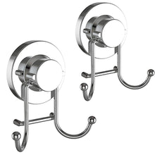 Load image into Gallery viewer, Order now home so towel hook with suction cup holder bathroom shower kitchen storage organizer hanger for bath robe towel coat loofah stainless steel chrome 2