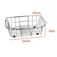 Load image into Gallery viewer, New chx stainless steel sink drain dish rack retractable dish rack kitchen pool storage hanging dish rack sink rack chxsf