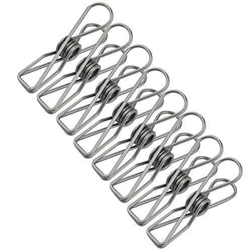 On amazon pingovox stainless steel clothes pins utility clips hooks clothespin clothesline clip for outdoor indoor drying home laundry office cord clothespins kitchen tools fastener socks scarfs