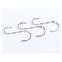 Load image into Gallery viewer, Purchase 10 pcs s shape stainless steel hooks for kitchenware utensils clothes towels gardening tools extended wall mount tool holder