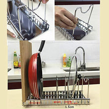 Load image into Gallery viewer, Online shopping adjustable rack pot lid pan shelf dish drainer shelves multifunctional organizers for the kitchen large with 7 holders