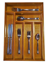 Load image into Gallery viewer, Purchase drawer organizer this durable wood cutlery tray is large enough for your silverware utensils or gadgets by ja kitchens