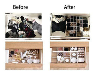 Best drawer organizers diy grid dividers wood plastic for closet underwear ties socks kitchen bureau dresser charging line white 8pack