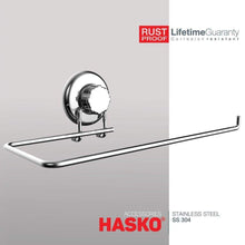 Load image into Gallery viewer, New hasko accessories suction cup paper towel holder chrome plated stainless steel bar for bathroom kitchen chrome