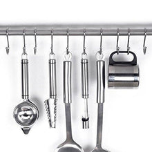 Load image into Gallery viewer, New yumore s hook pro chef kitchen tools stainless steel double s hooks set kitchen spoon pan pot holder rack heavy duty s hook for door shelf storage organizer bathroom bedroom and office pack of 5