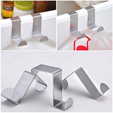Load image into Gallery viewer, Budget foccts 6pcs over the door hooks z shaped reversible sturdy hanging hooks saving organizer for kitchen bedroom cabinet drawer
