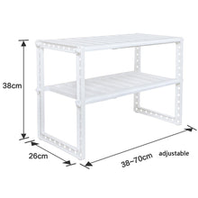 Load image into Gallery viewer, Amazon lxjymxkitchen storage rack multi function rack kitchen rack stainless steel telescopic lower sink rack multi layer storage rack floor storage rack