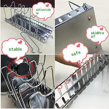 Load image into Gallery viewer, Order now adjustable rack pot lid pan shelf dish drainer shelves multifunctional organizers for the kitchen large with 7 holders