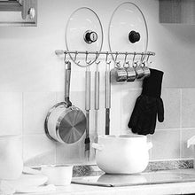 Load image into Gallery viewer, Try squelo kitchen rail rack wall mounted utensil hanging rack stainless steel hanger hooks for kitchen tools pot towel