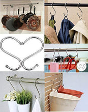 Load image into Gallery viewer, The best 30 pack heavy duty s shaped hooks rustproof sliver finish steel hooks hangers for kitchenware pots utensils clothes bags towels plants