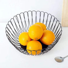 Load image into Gallery viewer, Best seller  creative wire fruit dish basket bowl modern large black decorative table centerpiece holder for kitchen counters living room 10 62 inch petals