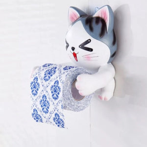 Featured c s toilet paper holder dispenser tissue roll towel holder stand funny animal wall mount bathroom kitchen home decor cat