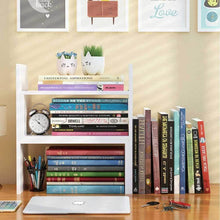 Load image into Gallery viewer, Save desktop organizer office storage adjustable display bookshelf double shelf desk supplies for office kitchen multipurpose rack