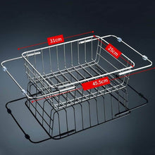 Load image into Gallery viewer, Organize with wxl stainless steel sink drain rack sink drain basket kitchen household drying dish storage pool rack wxlv size l45 5cmh25cm