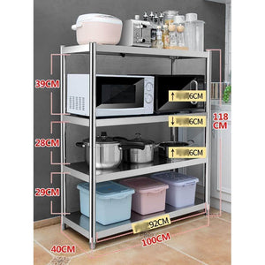 Featured kitchen shelf stainless steel microwave oven rack multi function kitchen cabinet and cabinet rack storage rack 6 sizes kitchen storage racks size 10040118cm